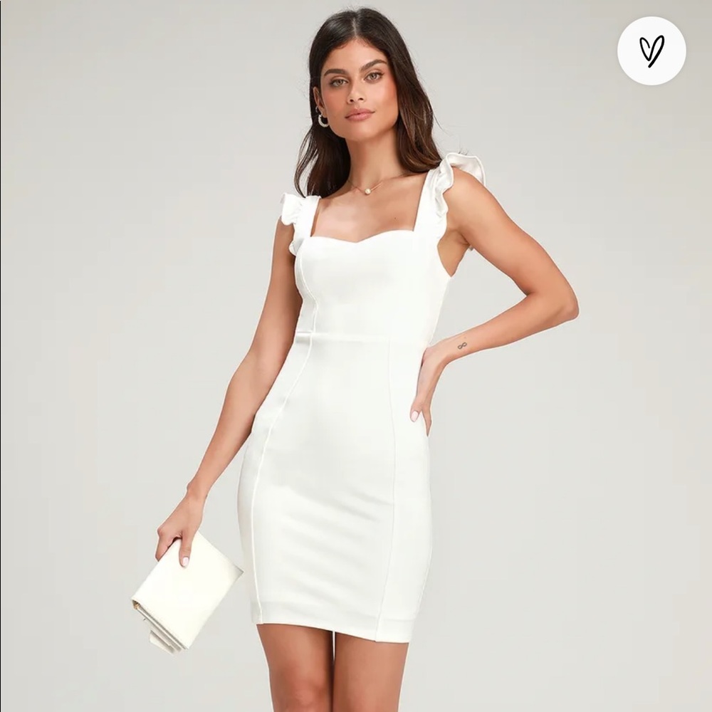 Lulus white bodycon mini dress